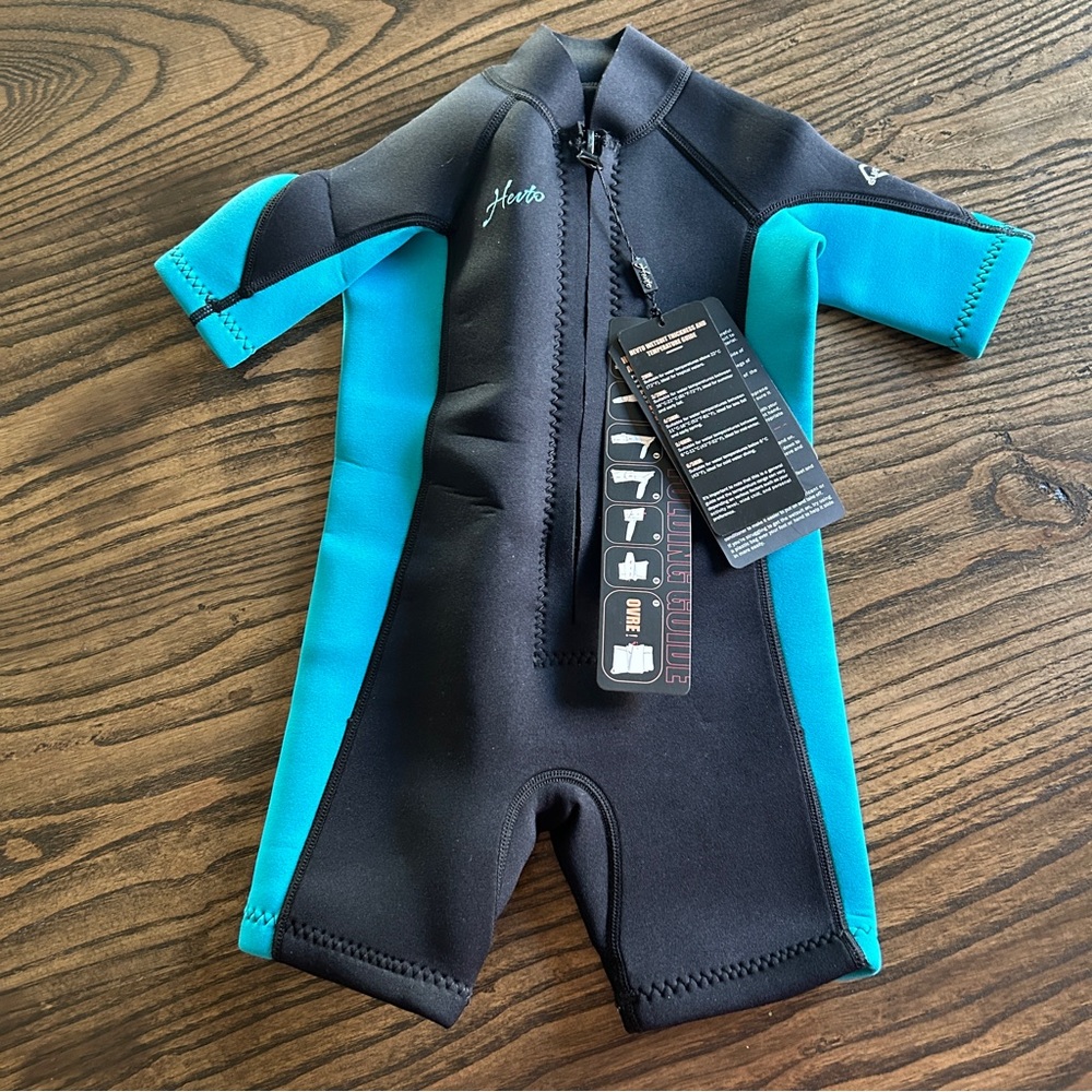 Kids Swim Wetsuit - Black and Blue